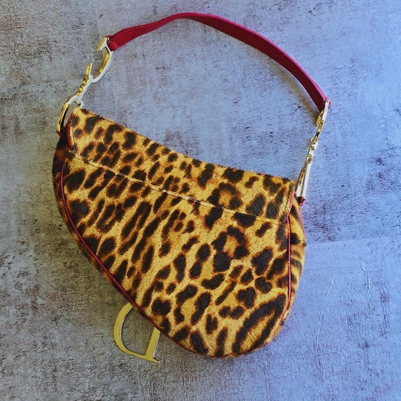 *SOLD**Dior Saddle Bag in Leopard Print Pony Hair - Picture 2 of 13